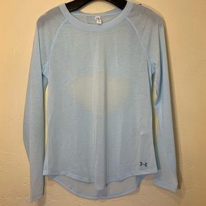 Under Armour babyblue Long sleeve heat gear Size S